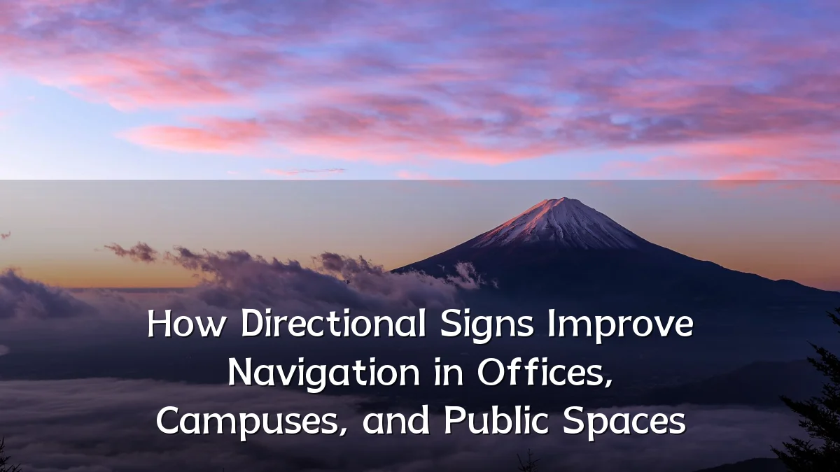 How Directional Signs Improve Navigation in Offices, Campuses, and Public Spaces