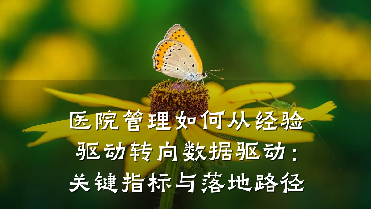 医院管理如何从经验驱动转向数据驱动:关键指标与落地路径
