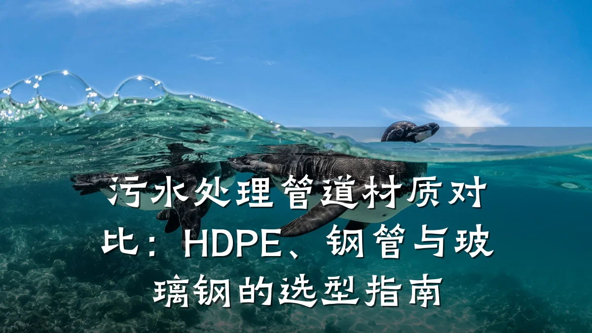 污水处理管道材质对比：HDPE、钢管与玻璃钢的选型指南