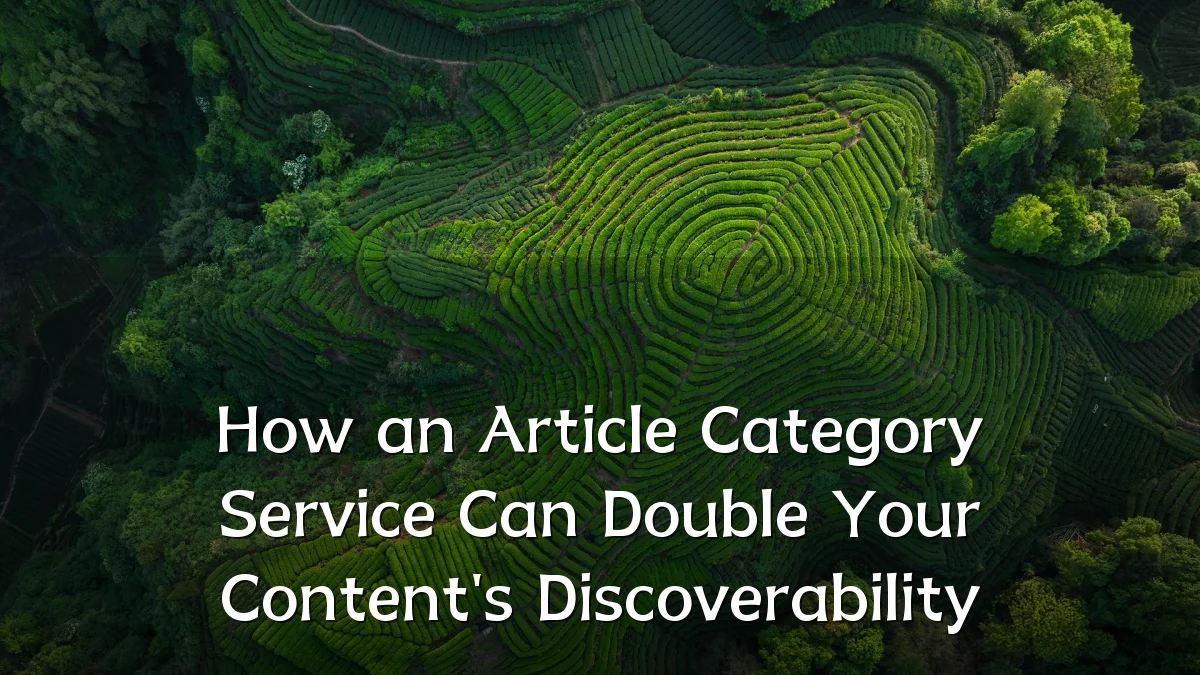 How an Article Category Service Can Double Your Content's Discoverability