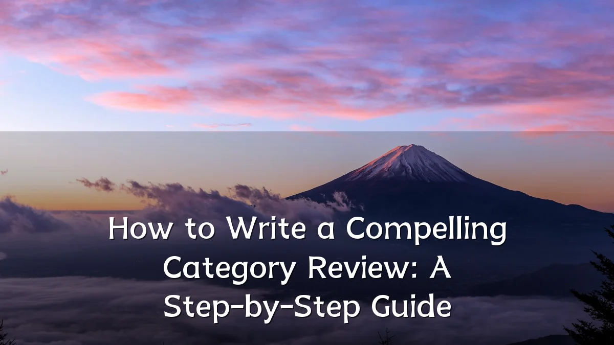 How to Write a Compelling Category Review: A Step-by-Step Guide