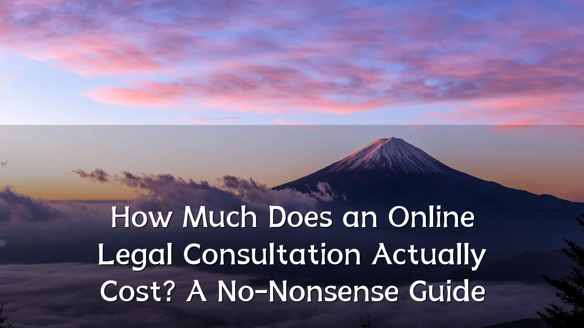 How Much Does an Online Legal Consultation Actually Cost? A No-Nonsense Guide