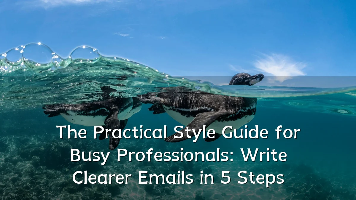 The Practical Style Guide for Busy Professionals: Write Clearer Emails in 5 Steps