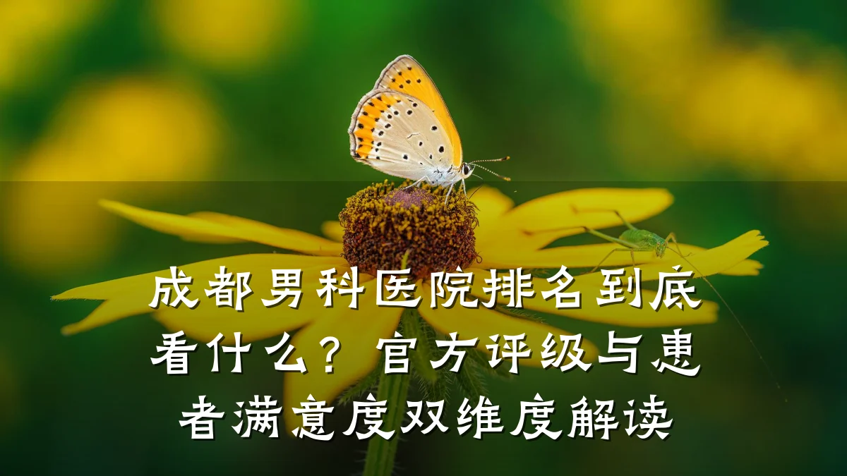 成都男科医院排名到底看什么?官方评级与患者满意度双维度解读